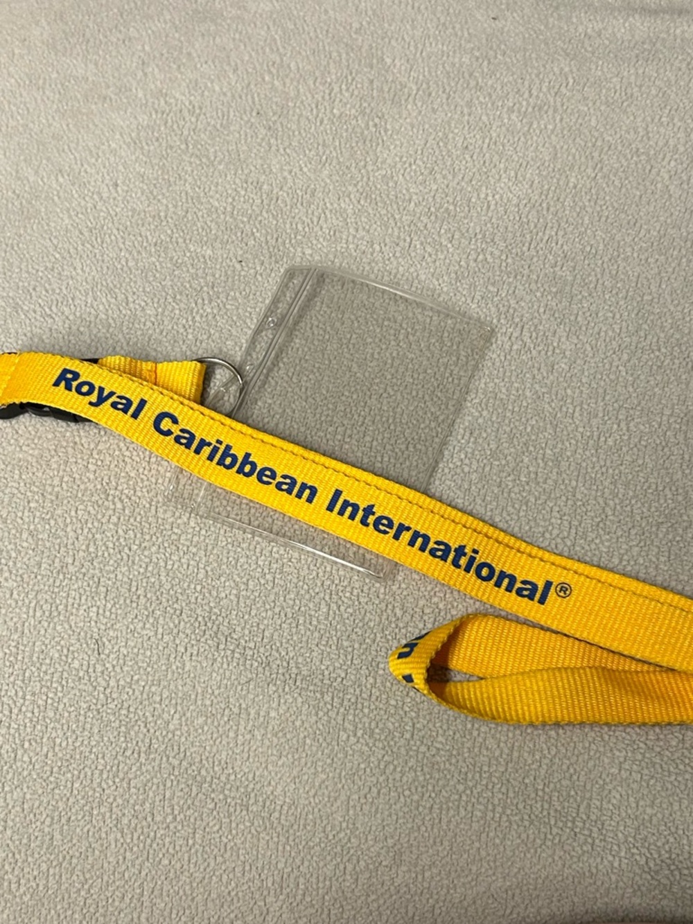 Yellow Royal Caribbean International Lanyard with Badge Holder